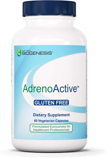 Nutra BioGenesis - AdrenoActive - Helps Support Healthy Stress Response - Gluten Free - 60 Capsules