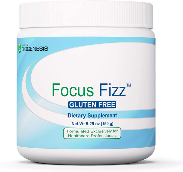 Nutra BioGenesis - Focus Fizz - B Vitamins, GABA and Rhodiola for Focus, Memory and Healthy Stress Response - Gluten Free, Vegan, Powder - 150 g