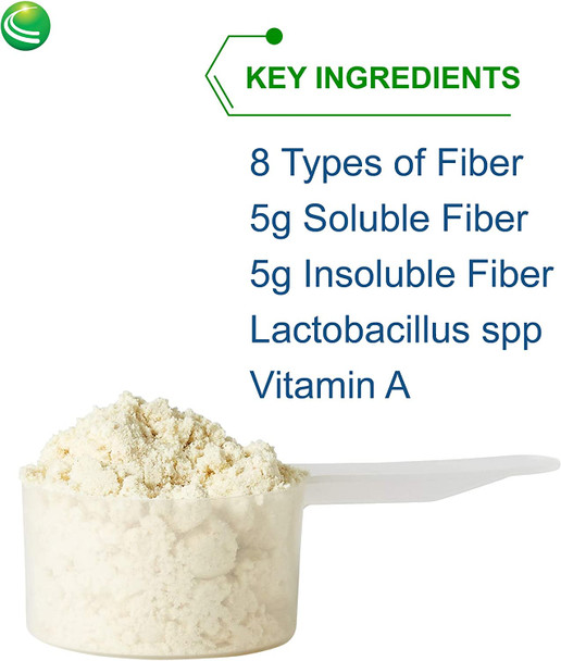 Nutra BioGenesis - Fiber Advantage - Fiber Blend, Probiotics & Vitamin A to Help Support Bowel Regularity & Intestinal Function - Gluten Free, Powder - 416 g