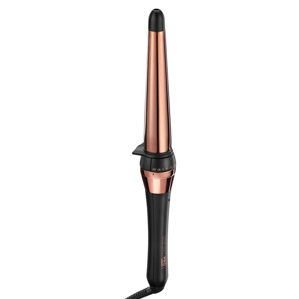 INFINITIPRO BY CONAIR Rose Gold Titanium Curling Wand, 1 ¼-inch to ¾-inch Curling Wand