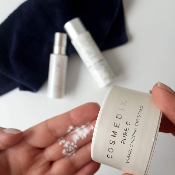 COSMEDIX Pure C Vitamin C Mixing Crystals, Skincare Boosting Powder, Fine Lines & Wrinkles, Cruelty Free