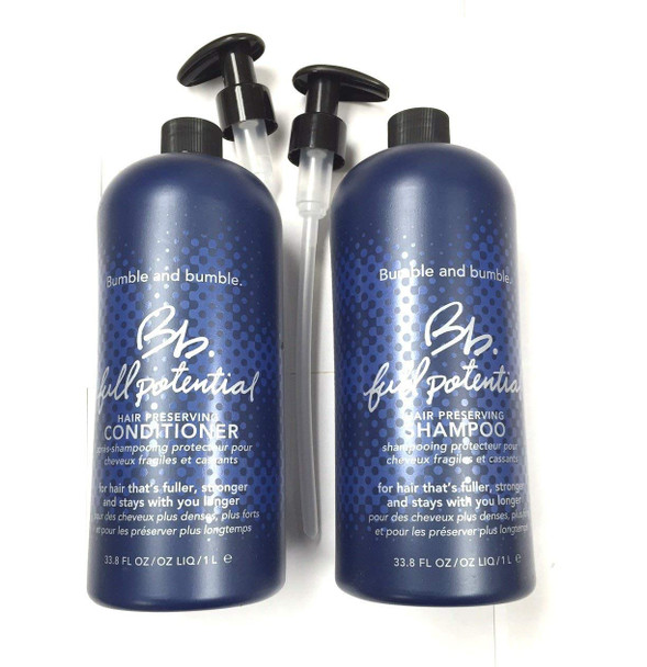 Bumble and Bumble Full Potential Hair Preserving Shampoo and Full Potential Hair Preserving Conditione 33.8oz Set