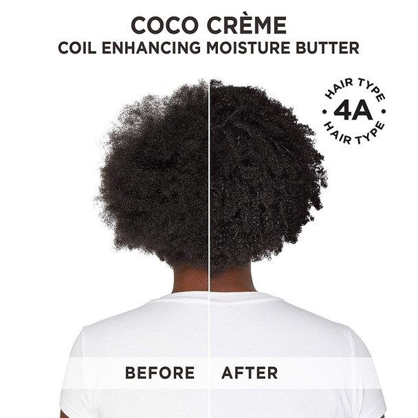 Carols Daughter Coco Creme Coil Enhancing Moisture Butter for Very Dry Hair, with Coconut Oil and Mango Butter, Paraben Free and Silicone Free Butter for Curly Hair, 12 oz