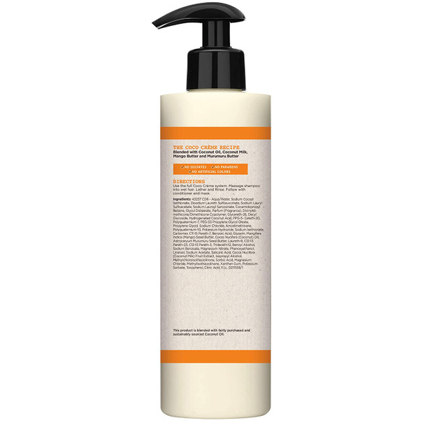 Carols Daughter Coco Creme Curl Quenching Sulfate Free Shampoo for Very Dry Hair, with Coconut Oil and Mango Butter, Sulfate Free Shampoo for Curly Hair, 12 fl oz