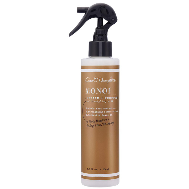 Carols Daughter Monoi Multi Styling Milk, Lightweight Protective Leave In Conditioner with Monoi Oil for Dry, Damaged and Breakage Prone Hair To Repair and Protect as You Style, 6.8 fl oz