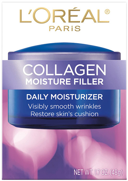 L'Oreal Paris Skincare Collagen Face Moisturizer, Day and Night Cream, Anti-Aging Face, Neck and Chest Cream to smooth skin and reduce wrinkles, 1.7 oz