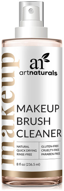 ArtNaturals Professional Makeup Brush Cleaner – (8 Fl Oz / 236ml) – Spray Removes Residue and Oils in a Quick Fashion for Smooth Application – Daily Essential Natural Solution for Powder and Creams