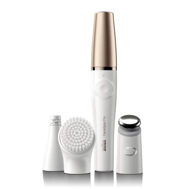 Braun Face Epilator Facespa Pro 911, Facial Hair Removal for Women, 3 in 1 Epilating, Cleansing Brush and Skin Toning with 3 extras