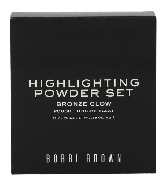 Bobbi Brown Highlighting Powder Set (1x Highlighting Powder + 1x Mini Face Brush) - #Bronze Glow 2pcs