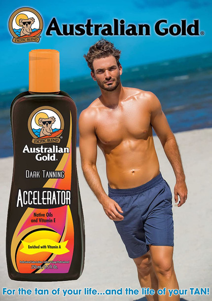 Australian Gold Dark Tanning Accelerator Lotion, 8.5 Fluid Ounce