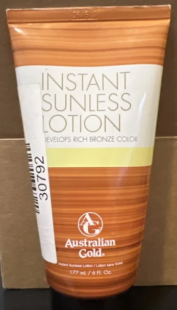 Australian Gold Instant Sunless Tanning Lotion, 6 Ounce | Rich Bronze Color with Fade Defy Technology | Energizes & Softens Skin | New Packaging Same Formula