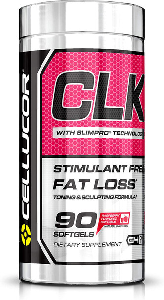 Cellucor CLK Non-Stimulant Fat Burner for Weight Loss with CLA, Conjugated Linoleic Acid, Raspberry Ketones, L-Carnitine, 90 Softgels