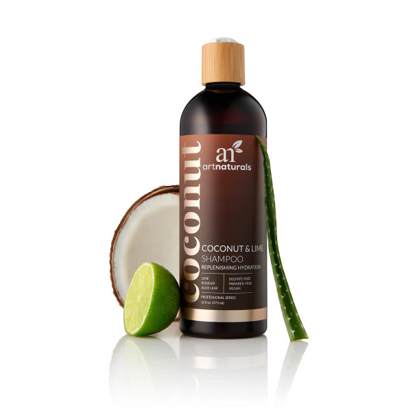 artnaturals Coconut-Lime Daily Shampoo – 16 Fl Oz - Professional Deep Hydrating Moisturizing For Curly Fine Oily Dry Damaged and Color Treated Hair