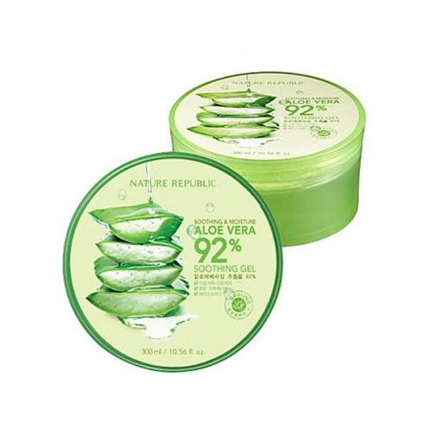 Nature Republic Aloe Vera Soothing Gel, 92% Soothing and Moisture 300ml