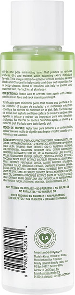 Freeman Exotic Blends Deep Cleansing English Willow Toner, Removes Makeup, Dirt, & Impurities, Clarifying Facial Toner, Pore-Minimizing, Hydrating Skincare Essential, 6.1 fl.oz./180 mL Bottle Freeman Exotic Blends Deep Cleansing English Willow Toner, Removes Makeup, Dirt, & Impurities, Clarifying Facial Toner, Pore-Minimizing, Hydrating Skincare Essential, 6.1 fl.oz./180 mL Bottle