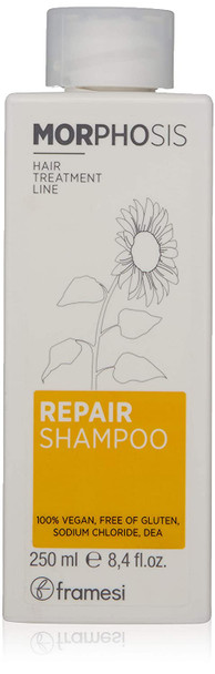 Framesi Morphosis Repair Shampoo, 8.4 fl oz, Shampoo for Color Treated Hair with Sunflower Oil