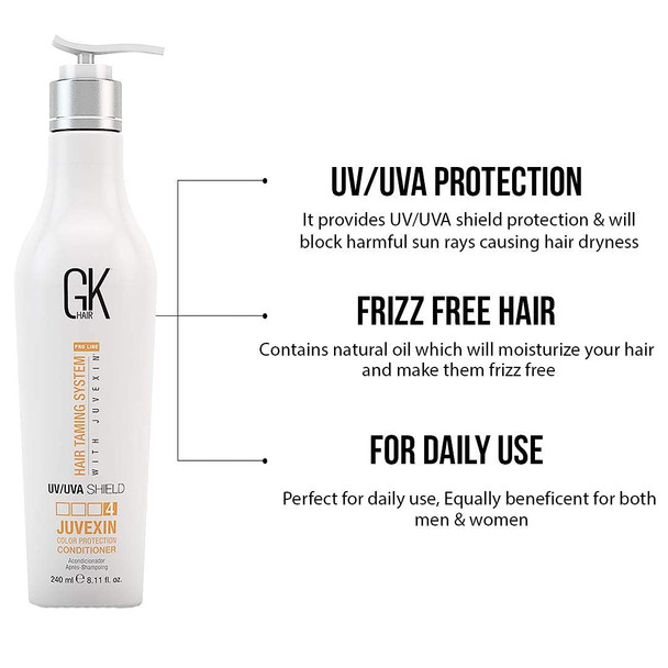 Global Keratin Shield Shampoo & Conditioner - (650ml/22oz)-ThermalStyleHer - 100ml/3.4oz-Leave in Conditioner Cream 130ml