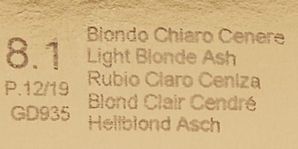 Fanola Oro Puro 8.1 Light Blonde Ash Hair Coloring Cream