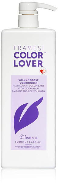 Framesi Color Lover Volume Boost Conditioner, 33.8 fl oz, Sulfate Free Volumizing Conditioner with Quinoa and Coconut Oil, Color Treated Hair
