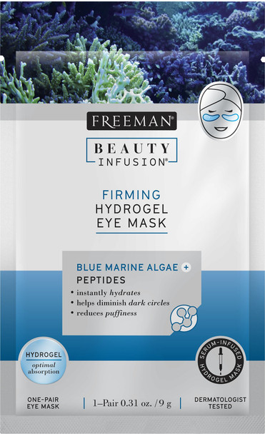 Beauty Infusion Firming Hydrogel Blue Marine Algae and Peptides Eye Mask