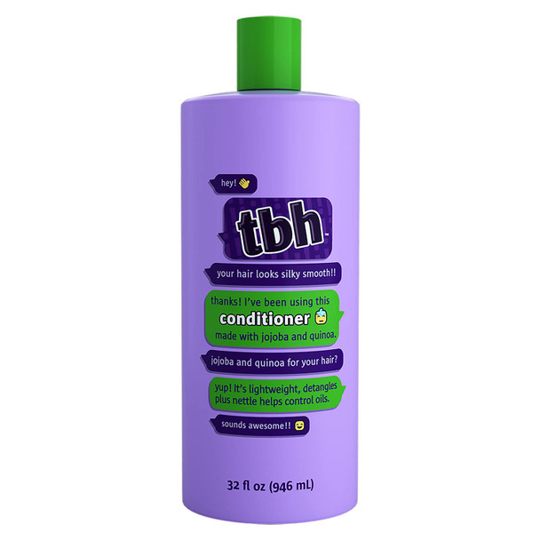 TBH Teen & Kids Conditioner- Lightweight and Detangling Hydrating Hair Conditioner for Dry, Oily, Fine, Curly, and All Hair Types - Tween and Kids Hair Conditioner - Sulfate, Paraben Free - 12 oz