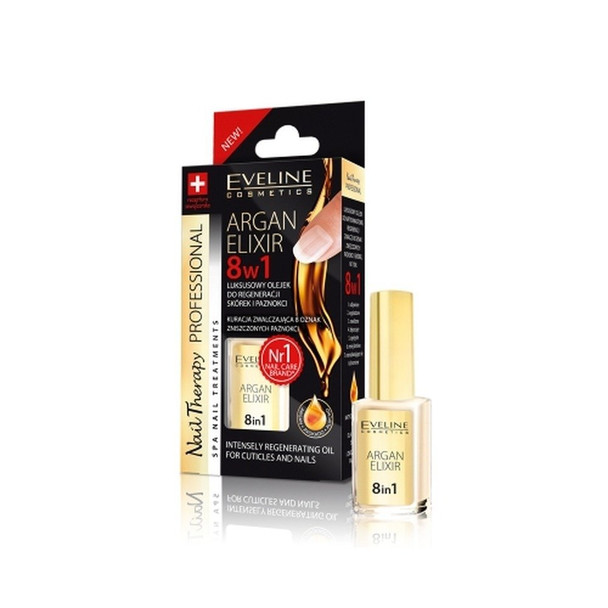 Eveline Argan Elixir 8 in 1 Intensely Regenerating Oil for Cuticles & Nails