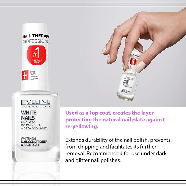 Eveline Cosmetics 3 In 1 Instantly Whiter Nail Whitener