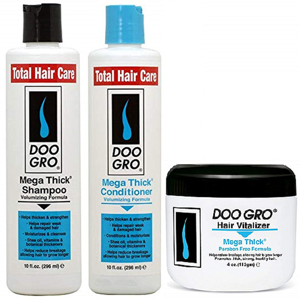 Doo Gro Mega Thick Anti-Thinning Shampoo, Conditioner & Vitalizer