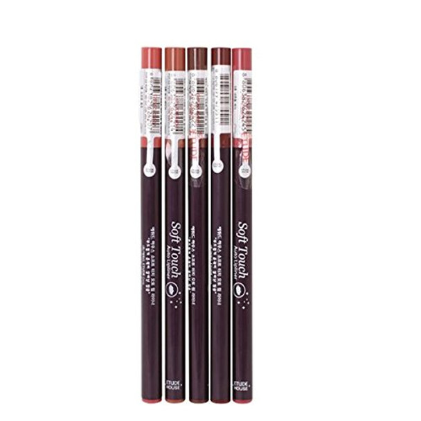 ETUDE HOUSE Soft Touch Auto Lip Liner, Milky Brown, 8 Count