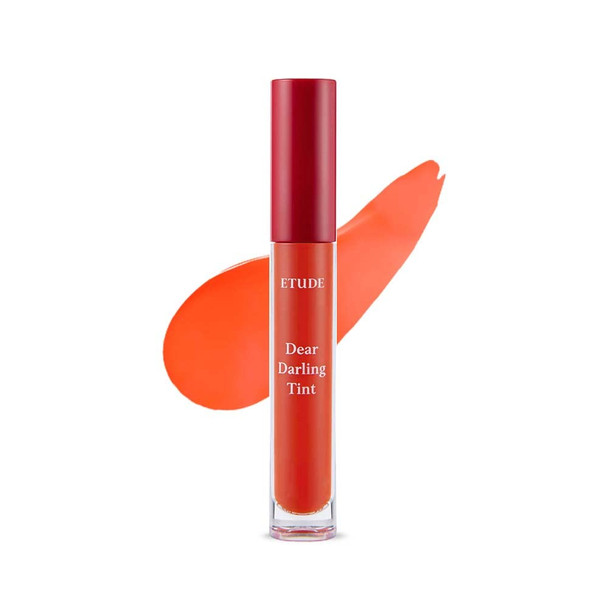 ETUDE Dear Darling Water Gel Tint (#OR201 Kumquat Red) (21AD) | Long-lasting Effect up with Fruity, Juicy, Moist, and Vivid coloring