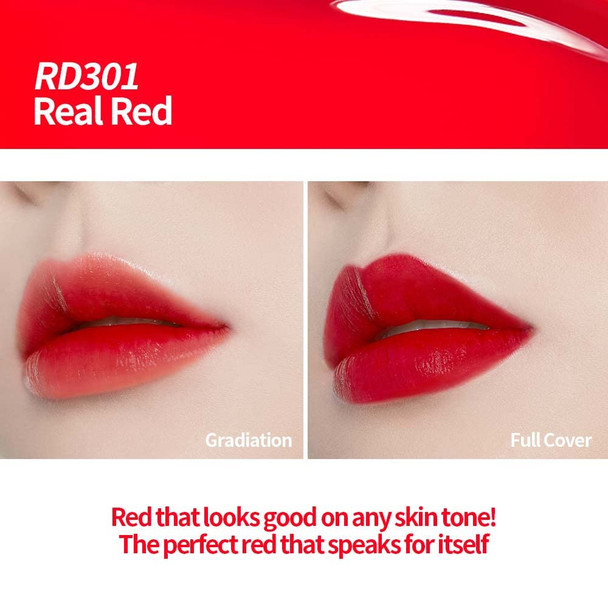 ETUDE Dear Darling Water Gel Tint (#RD301 Real Red)(21AD) | Long-lasting Effect up with Fruity, Juicy, Moist, and Vivid coloring