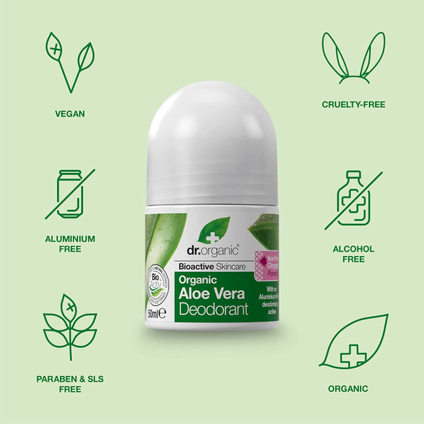 Dr Organic Aloe Vera Deodorant Roll On 50ml