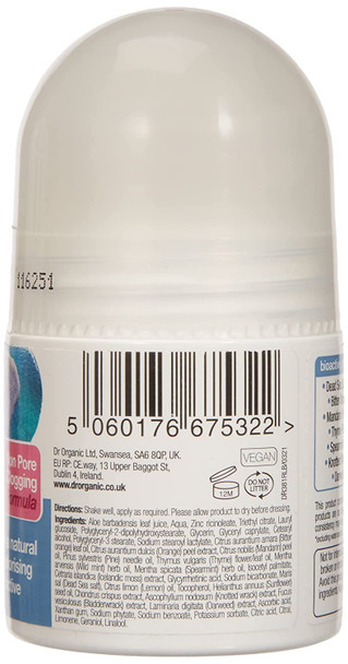 Dr Organic Dead Sea Mineral Desodorante Roll On 50Ml
