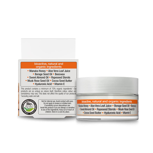 Organic Manuka Honey Rescue Cream Bioactive Skincare (1.7 Fluid Ounces)