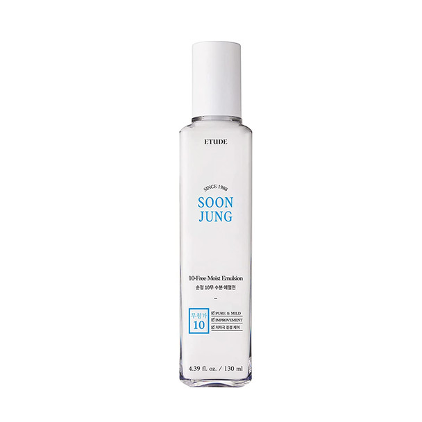 ETUDE SoonJung 10 Free Moist Emulsion 130ml 21AD | Hypoallergenic Non-Irritating Hydrating Emulsion for Skin Damage Care and Relaxation | Korean Skin Care