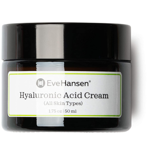 Eve Hansen Hyaluronic Acid Cream for Face | Natural Face Moisturizer, Neck Cream, Anti-Wrinkle Cream | Anti Aging Face Cream for Women, Mens Moisturizer for Face w/ Organic Botanical Extracts 1.75oz