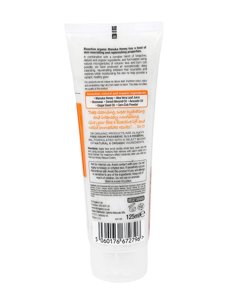 dr.organic Manuka Honey Face Scrub, 125ml