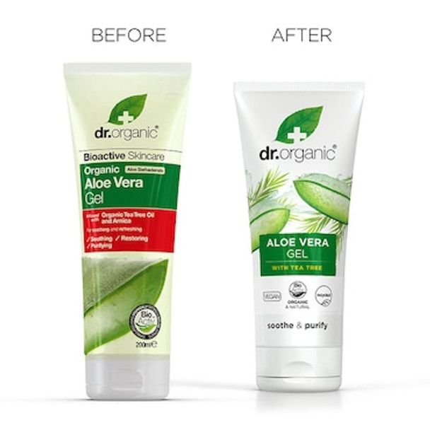 Dr.organic Organic Aloe Vera Gel With Organic Tea Tree Oil And Arnica 200ml