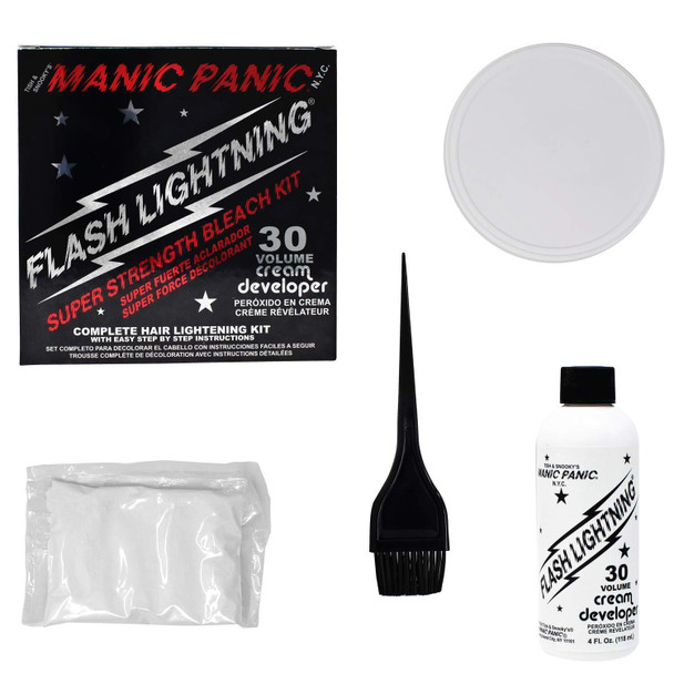 Manic Panic Flash Lightning Hair Color Bleach Kit 30 Volume, 113g