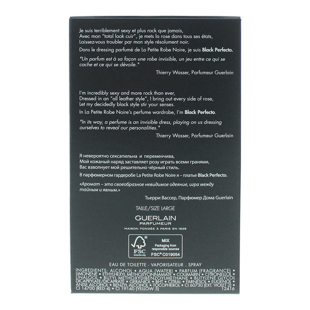 Guerlain La Petite Robe Noire Black Perfecto Eau De Toilette Florale Spray for Women 1.6 Ounces Guerlain La Petite Robe Noire Black Perfecto Eau De Toilette Florale Spray for Women 1.6 Ounces
