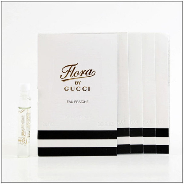 Lot of 5 Gucci Flora Eau Fraiche Spray for Women, Vial, Mini,0.06 Ounce (5 Packs)