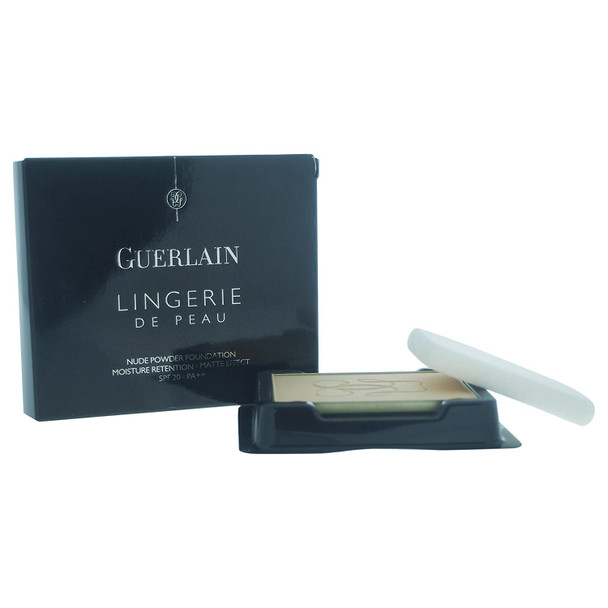 Guerlain Lingerie De Peau Nude Powder Foundation SPF 20, No. 23 Light Amber, 0.35 Ounce
