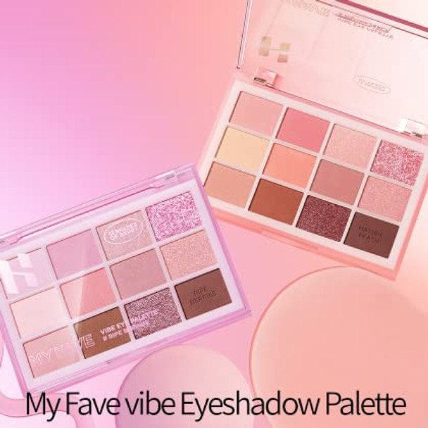 Holika Holika My Fave Vibe Eye Palette 02 Ripe Berries | Matte Shimmer Glitter Eye Shadow 12 Berry Shade Korea beauty Eye Makeup Kbeauty