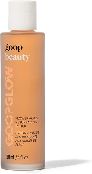 goop Flower Acids Resurfacing Toner | Hibiscus Flowers and Prickly Pear Flowers | 4 fl oz | Toner to Soften, Brighten, Smooth, and Resurface Skin | Paraben and Silicone Free