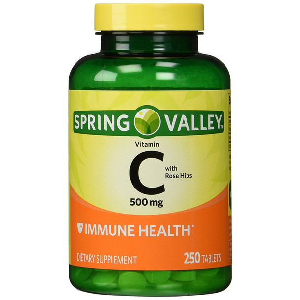 Spring Valley - Vitamin C with Rose Hips 500 mg 250 Tablets Spring Valley - Vitamin C with Rose Hips 500 mg 250 Tablets