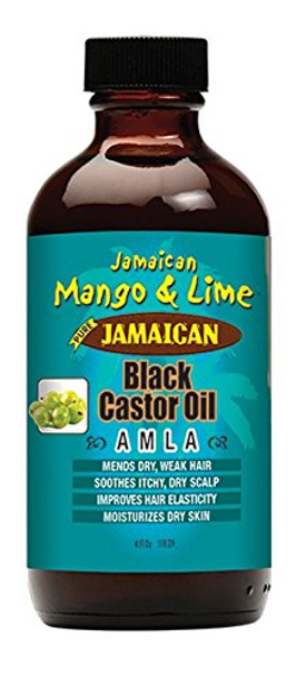 Jamaican Mango and Lime Black Castor Oil, Amla, 4 Ounce (Pack of 6)