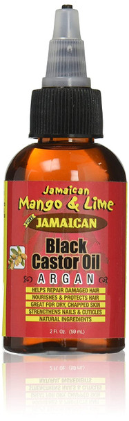 Jamaican Mango & Lime Black Castor Oil, Argan, 2 Fl Oz