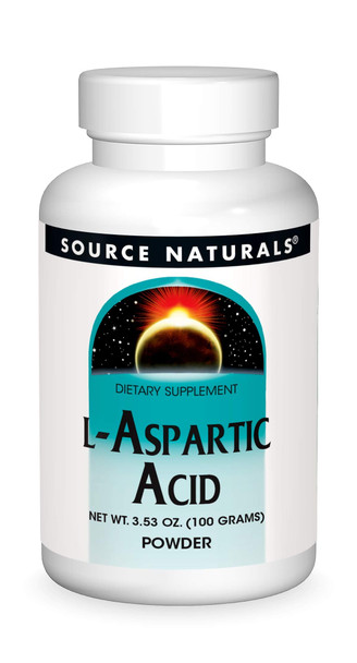 Source Naturals L-Aspartic Acid, Powder - Dietary Supplement - 100 Grams