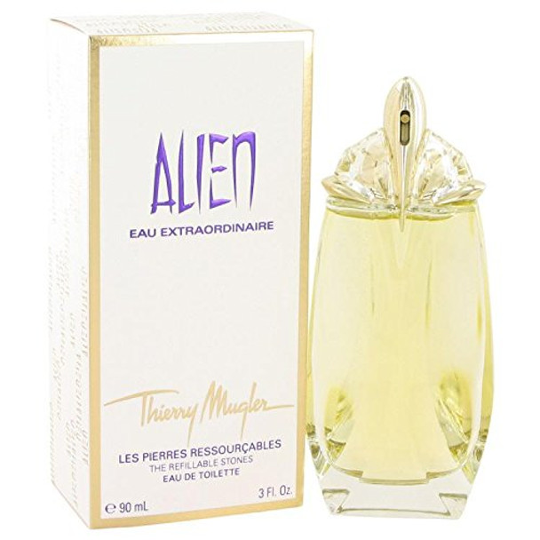 Alien Eau Extraordinaire by Thierry Mugler Eau De Toilette Spray Refillable 3 oz for Women - 100% Authentic