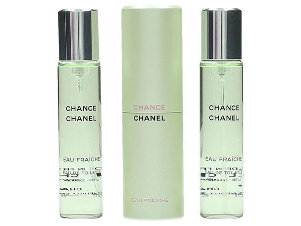 Chanel Chance Eau Fraiche Eau De Toilette Purse Spray for Women 3 X 0.7, 2.1 Fl Oz